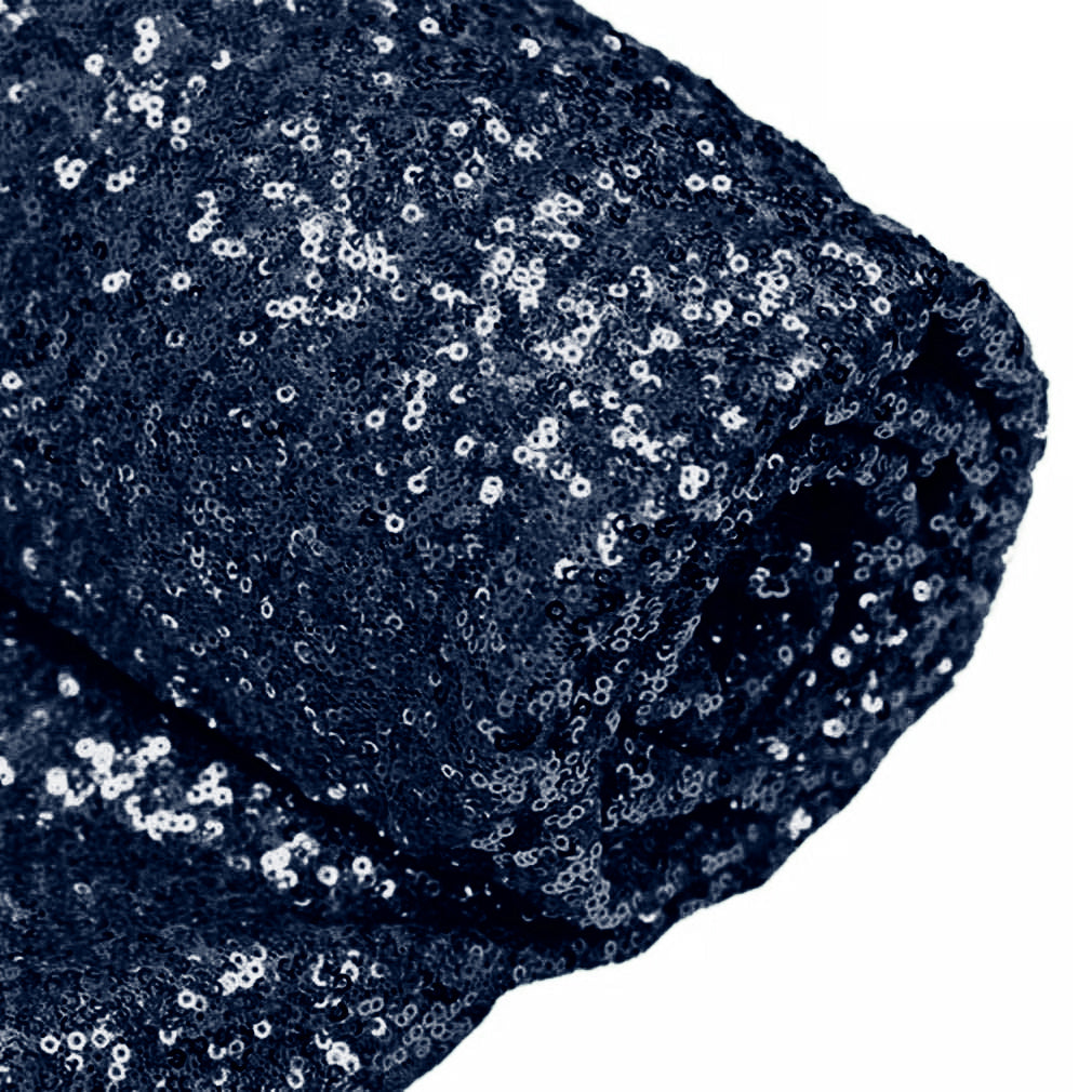 Navy Blue Sequin Fabric Swatch – seeqwithin